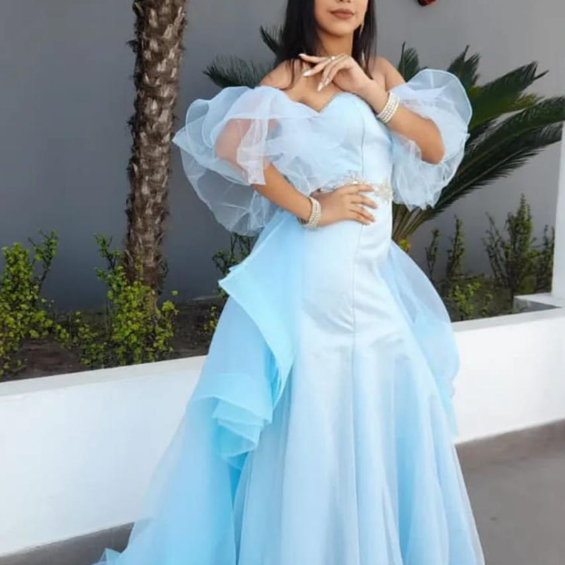 Vestido Azul Claro